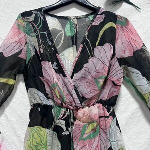 Floral Black Maxi Dress